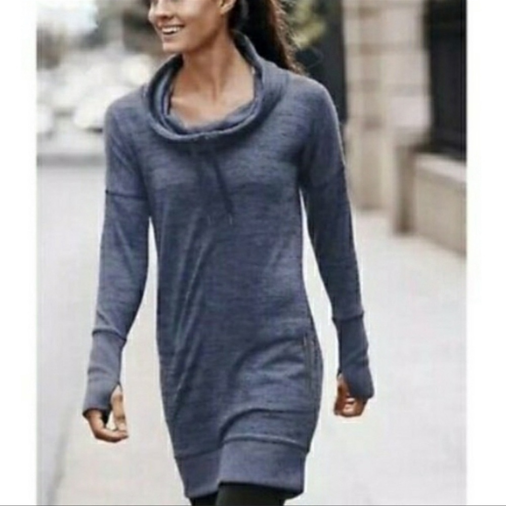 Athleta Sport It Sweater Dress Gray S